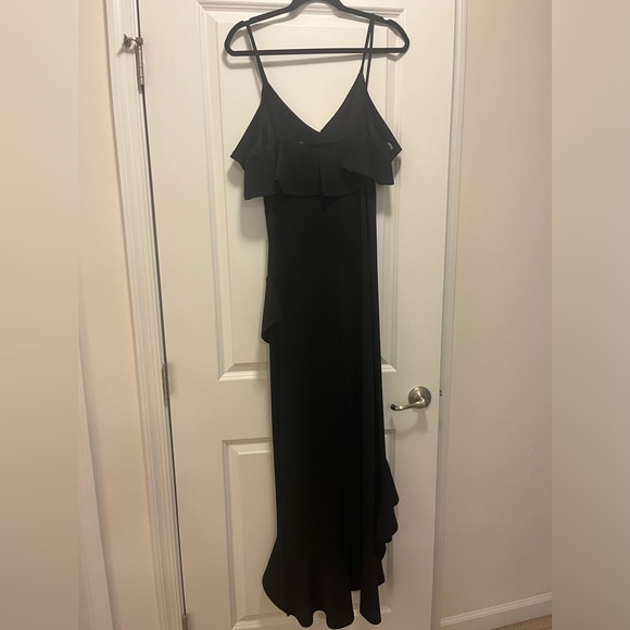 *NWT* black maxi dress with ruffles - Picture 3 of 3